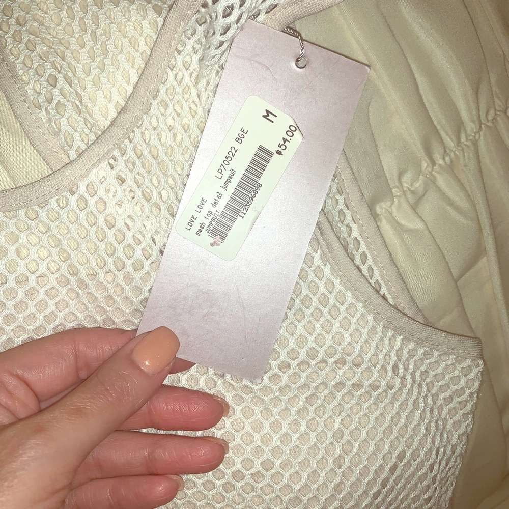 Mesh top detail jumpsuit